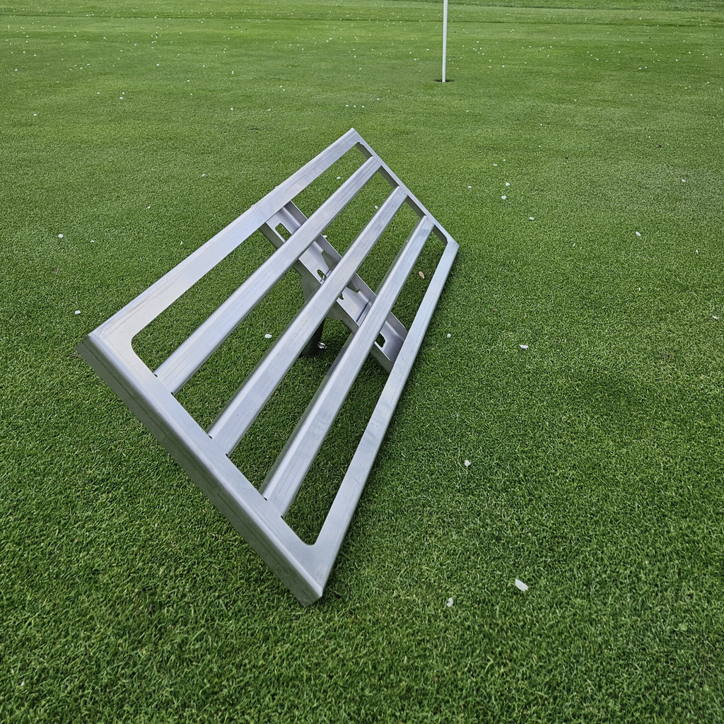 100cm Rasenrakel von unten absolut flach und aus Edelstahl