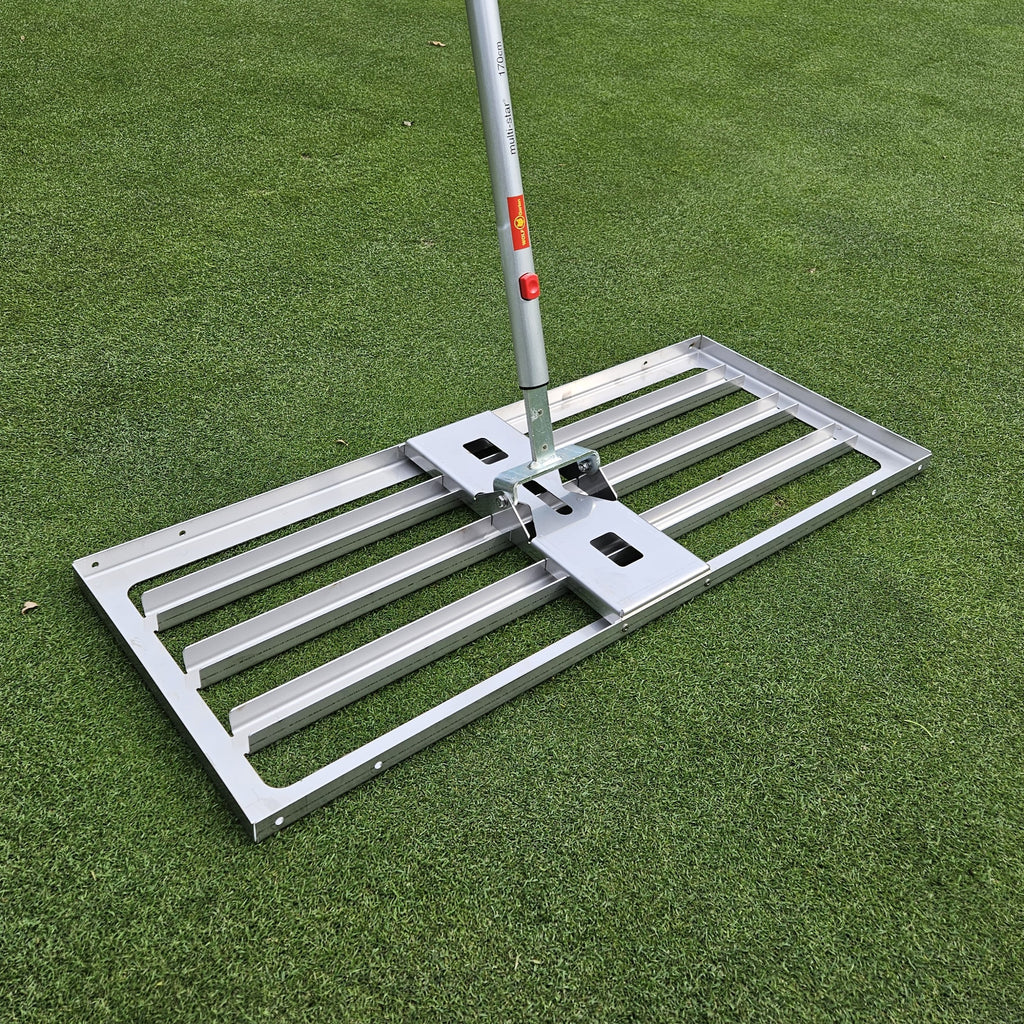 Profi Rasenrakel L (80cm) Edelstahl – 28mm Aufnahme, passend für Gardena & Wolf